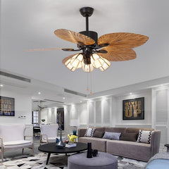 52“ Glass Remote Control Ceiling Fan Light 110V- 220V 