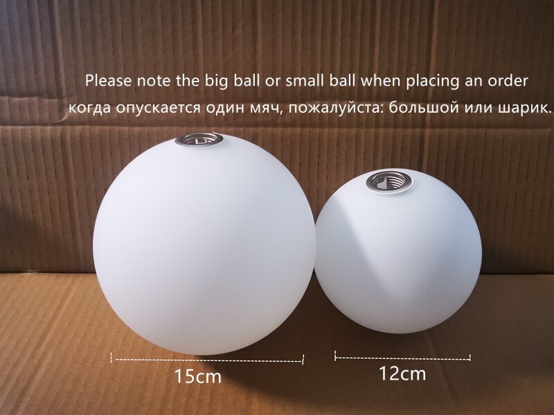 6 Heads Milky Glass Ball LED Ceiling Chandelier 