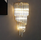 Crystal Gold Indoor Bedside Wall Light LED Sconce
