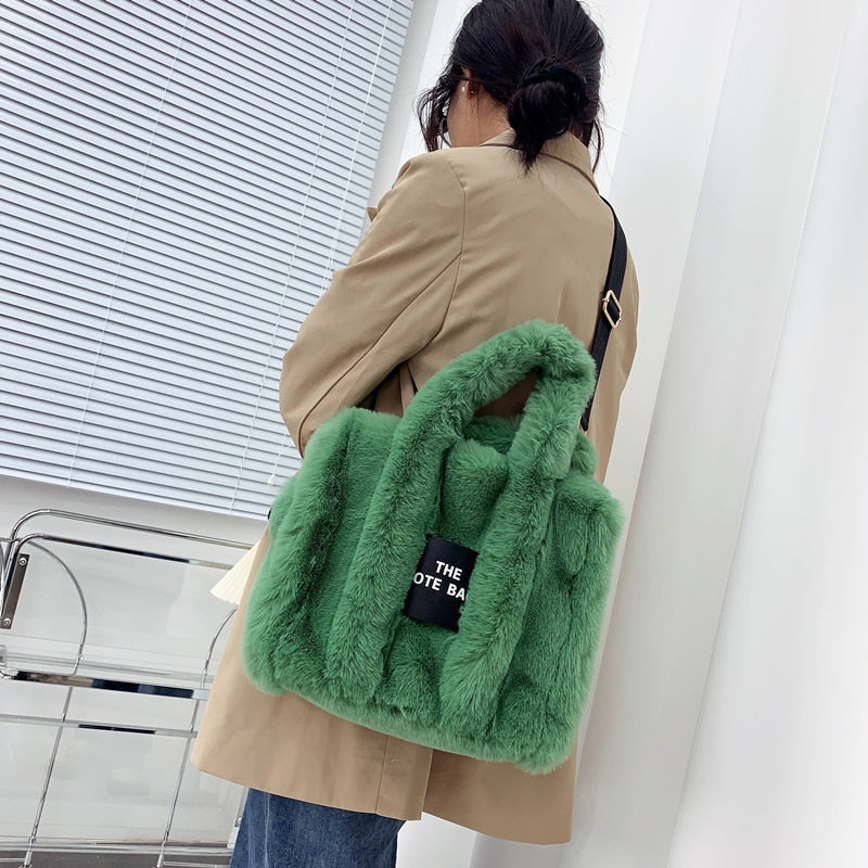 Winter Plush Fluffy Shoulder Bag