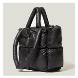 Large Padded Quilted Solid Tote Bag