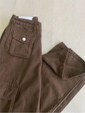Baggy High Waist Streetwear Coffee Color Trouser 