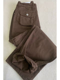 Baggy High Waist Streetwear Coffee Color Trouser 