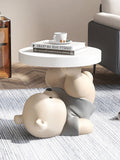 Bear Statue Side Table  Animal Coffee Table Sofa Corner Table 