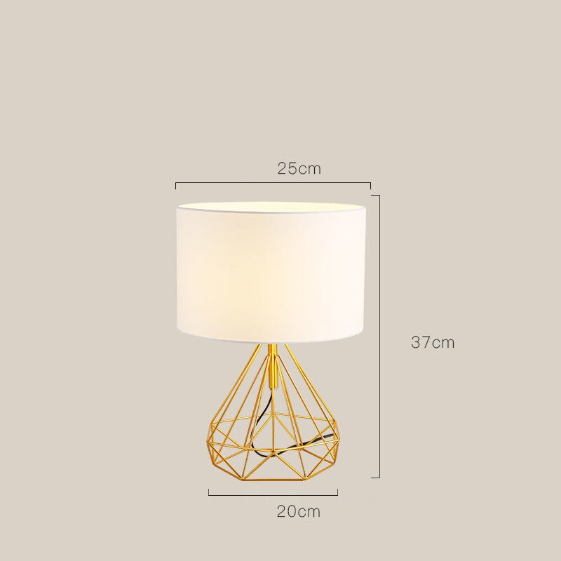Bedside Table Light Fabric Lampshade Night Lamp 