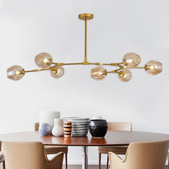 Black/Gold Suspension Luminaire Modern Chandelier 