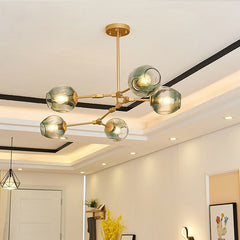 Black/Gold Suspension Luminaire Modern Chandelier 