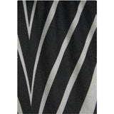Black White Printed Three Quarter Sleeve A-Line Mini Dress 