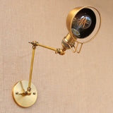 Brass Adjustable Swing Arm Wall Light Sconce 