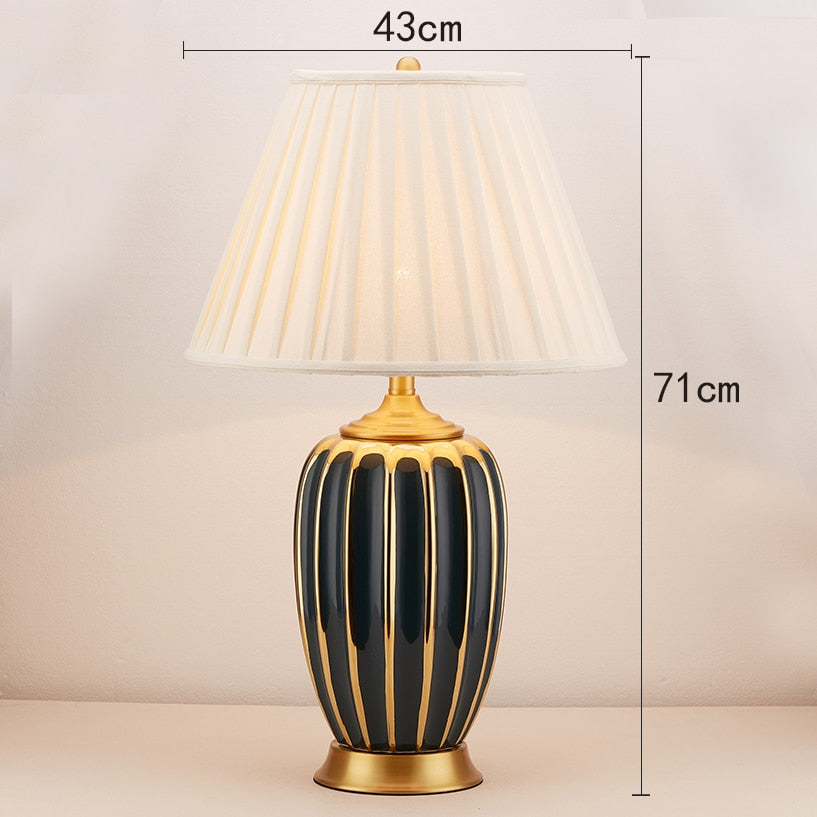 Ceramic Table Lamp for Bedroom and Living Room - Ivory 