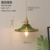 Copper Pendant Light Fixtures Modern Glass Hanging Lamp 