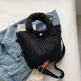 Corduroy Bucket Handbag 