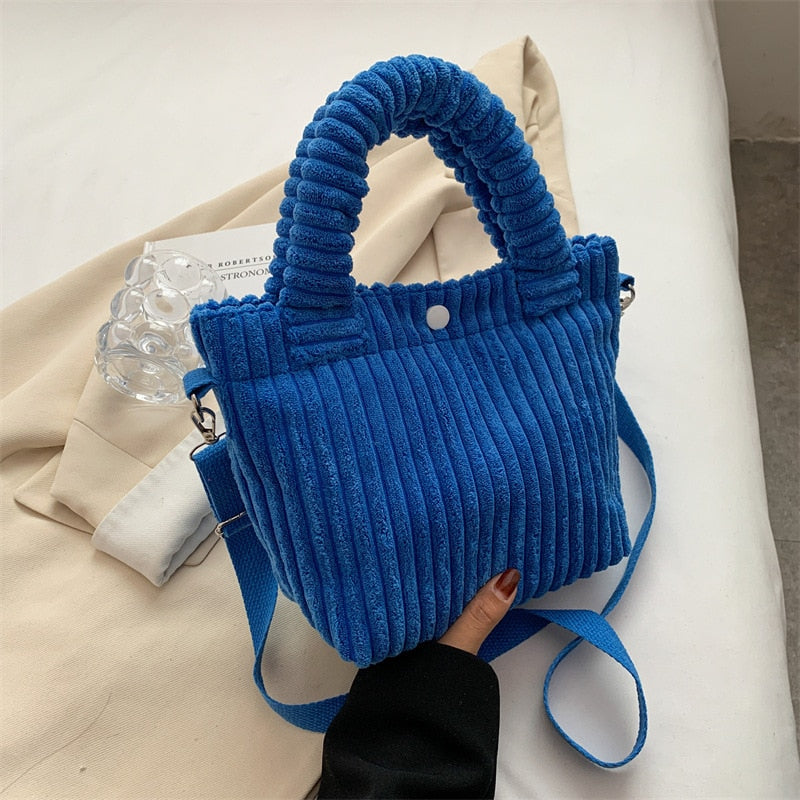 Corduroy Bucket Handbag 