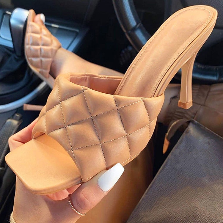 PU leather Stiletto Heels Sandal Shoes