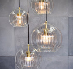 Glass Led Pendant Light Modern Hanging Lighting Fixture