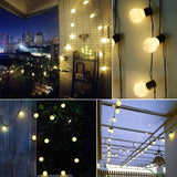 Solar LED Globe String Lights for Outdoor Gardens and Terraces