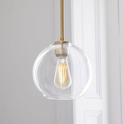 Glass Pendant Light LED E27 Gradient Hanging Lamp