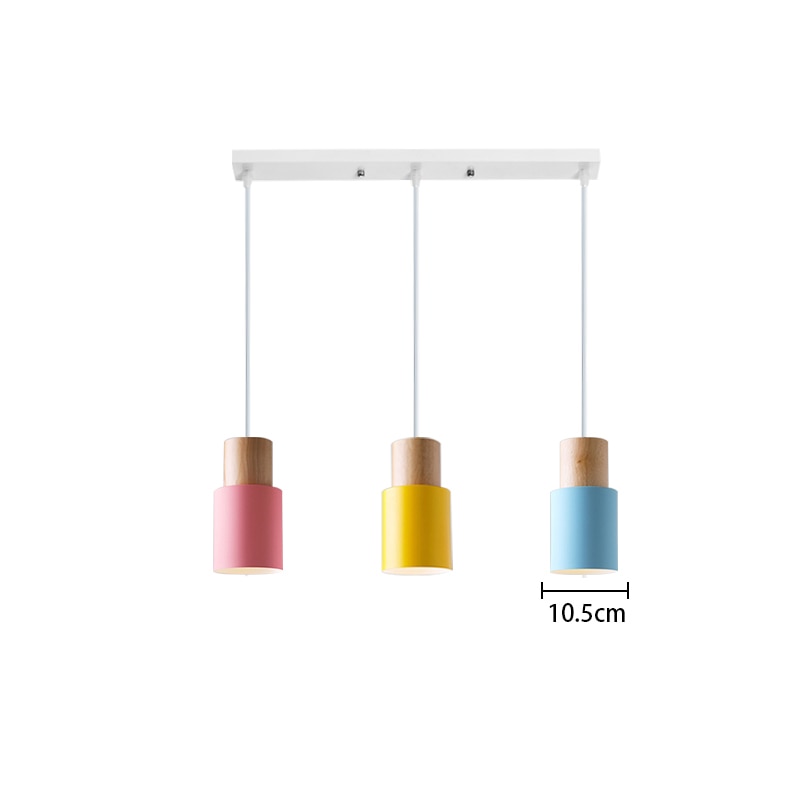 Wood LED Pendant Light Indoor Hang Lamp for Dining Living Room