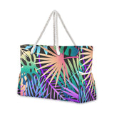 Palm Monstera Leaves Shopping Bag