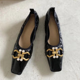 Square Toe Flat Loafer Shoes
