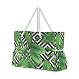 Palm Monstera Leaves Shopping Bag