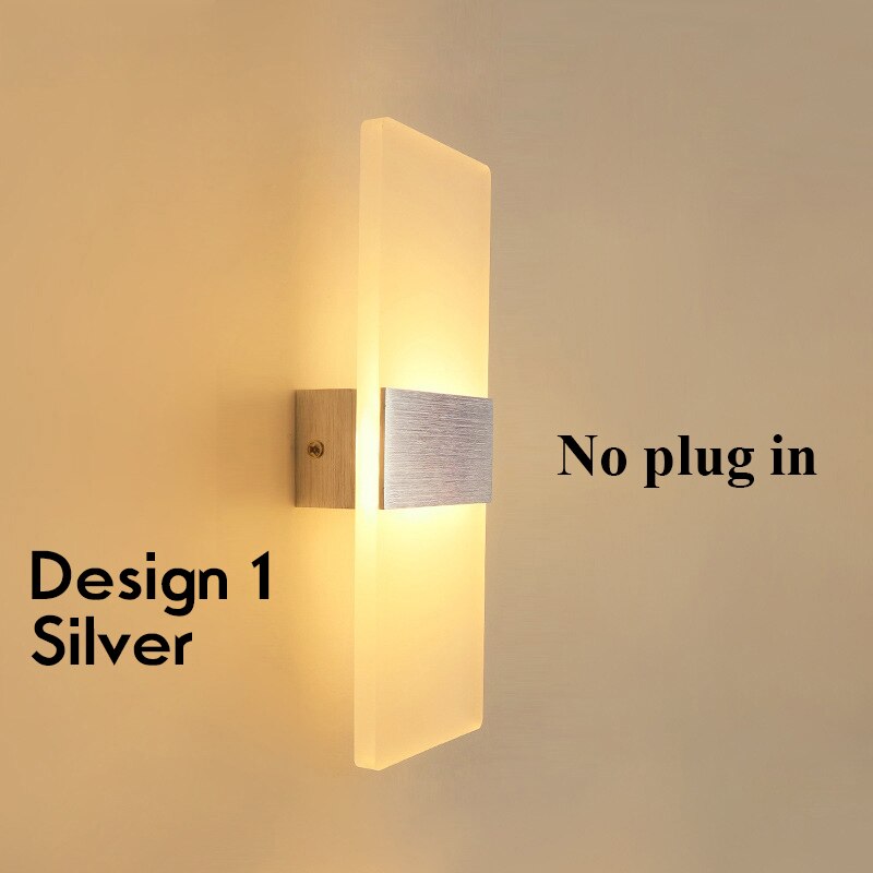 Modern Plug-In Dimmable Wall Lamp with Acrylic Shade for Bedroom