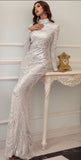 Reflective Sequin Floor Length Dress