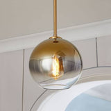 Glass Pendant Light LED E27 Gradient Hanging Lamp