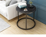 Creative Iron Frame Small Tea Table with One Shelf for Living Room Sofa Corner