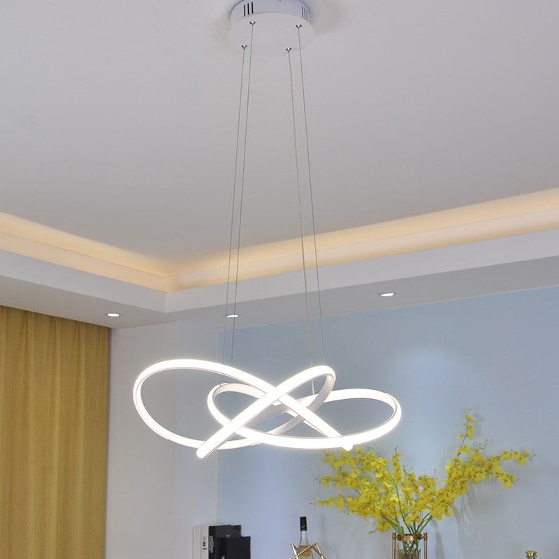 Modern LED Pendant Lights for Living Room and Bedroom - Black/White