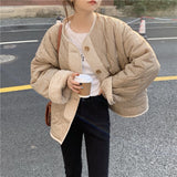 Lambswool Patchwork Thick Loose Jacket