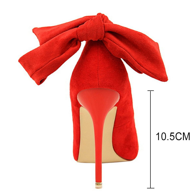 High Heels Suede Bow-knot Pumps Shoes