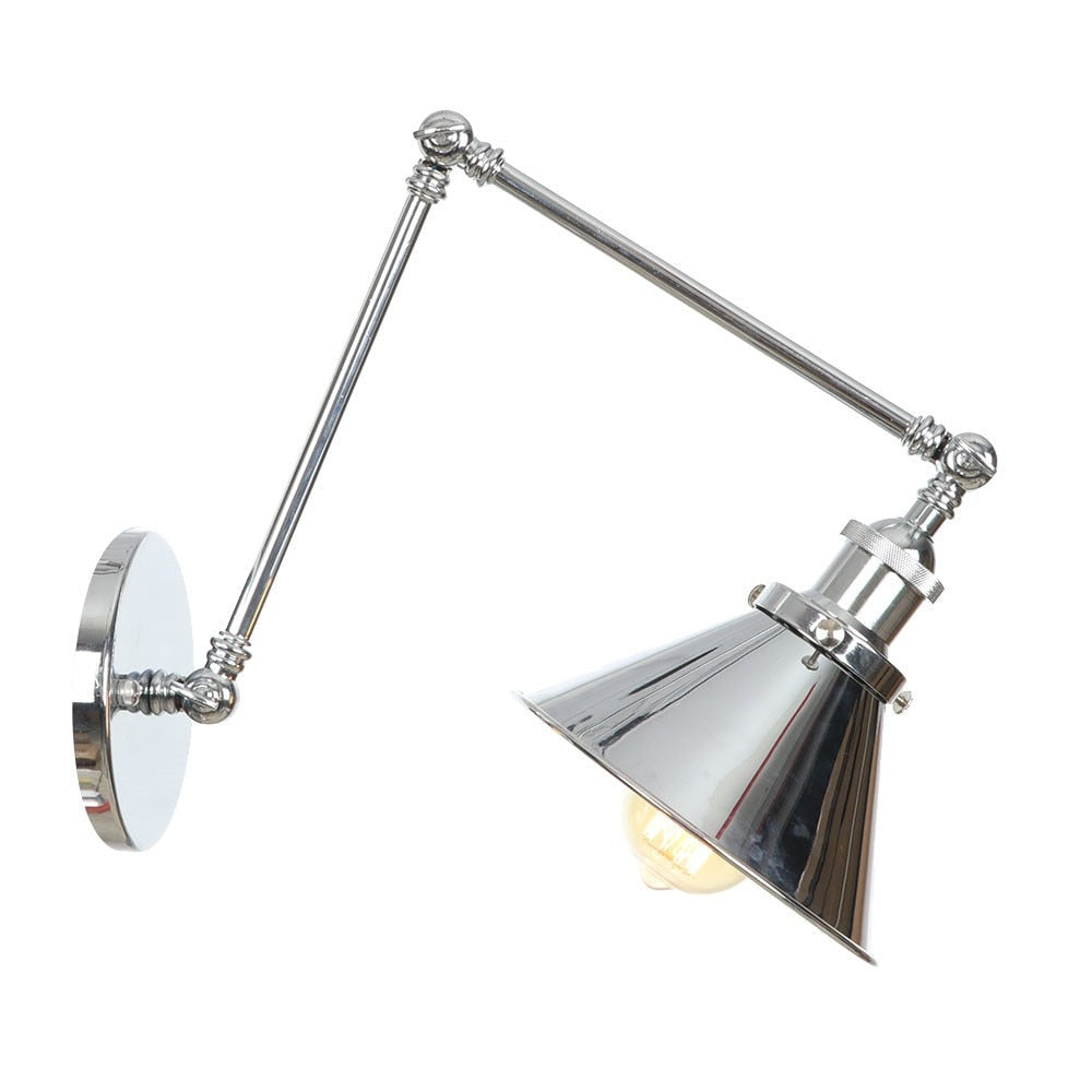 Silver Long Arm LED Wall Lamp