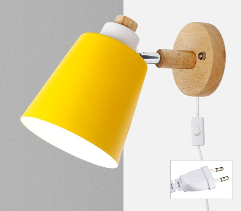 Nordic Wall Lamp with Switch and LED Bulbs