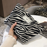 Leopard Canvas Waterproof Zipper Bag