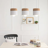 Nordic LED  Pendant  Hanging Lamp Light with Iron and Wood Decoration