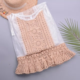 Lace Crochet Mesh Midi Dress