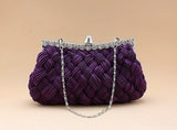 Weave Silk Clutch Handbag