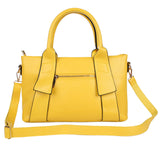 PU Leather Top Handle Solid Hand Bag
