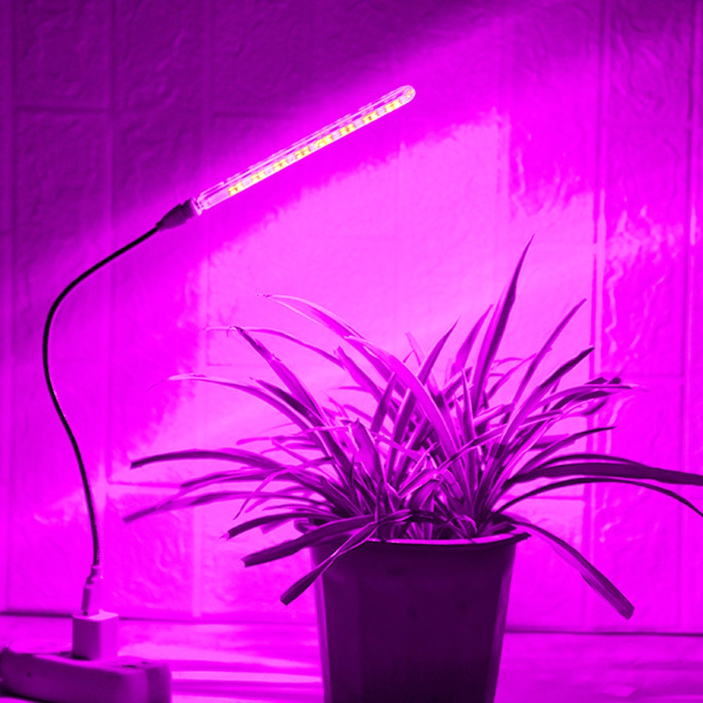 Portable LED Grow Light for Succulent Plants - DC5V 21LEDs Full Spectrum