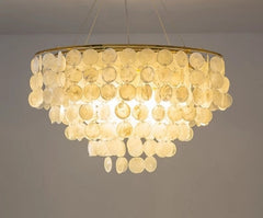 Gold Chrome Metal LED Hanging Light Chandelier