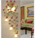 5 Lights Floral Wall Lamp Sconce LED Light Fixtures
