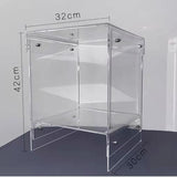 Double-layer Acrylic Transparent Coffee Table with Storage