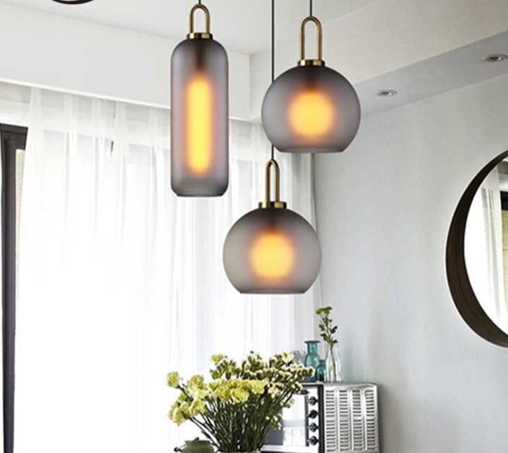 Nordic Glass Ball LED Pendant Lights for Modern Interior Lighting