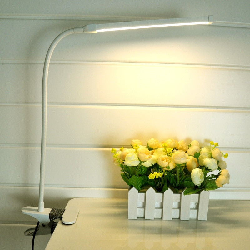 Flexible LED Table Lamp With Clamp 2-Level Brightness & Color