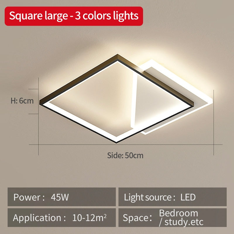 Ultrathin LED Ceiling Lamp for Modern Bedrooms