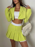 Mini Skirt & Cropped Blazer Set