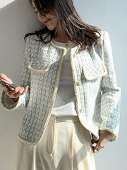 Tweed Front Buttoned Short Jacket