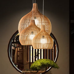 Hand-woven Rattan Hanging Lamp for Living Room Decoration