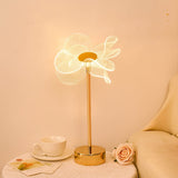 Retro Gold Acrylic Butterfly LED Desk Lamp for Bedroom